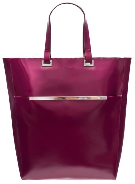 Bolso de hombro de cuero para mujer Guy Laroche Paris - Borgoña -