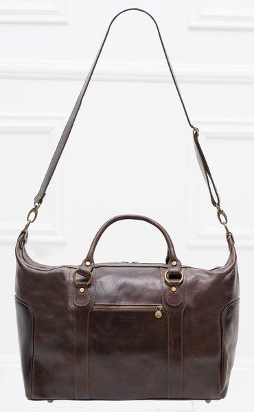 Real leather travel duffel bag Glamorous by GLAM Santa Croce - Brown -