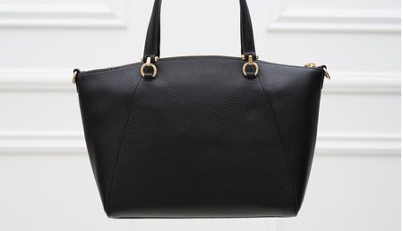 Real leather handbag Coach - Black -