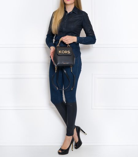 Zainetto da donna in vera pelle Michael Kors - Nero -