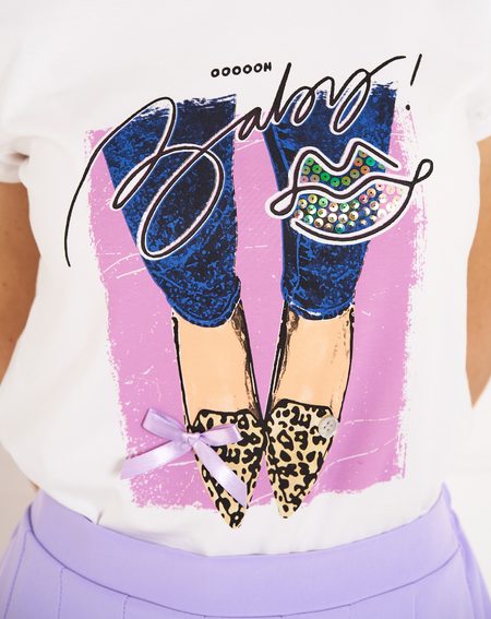 Women's T-shirt CIUSA SEMPLICE - Violet -
