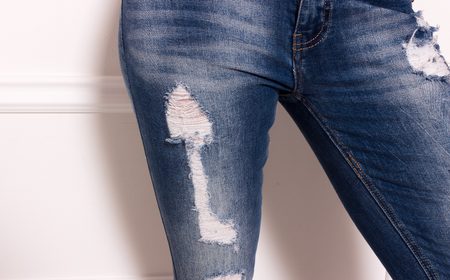 Jeans donna Due Linee - Blu -