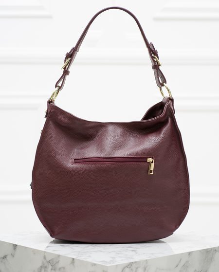 Real leather shoulder bag Glamorous by GLAM - Wine -