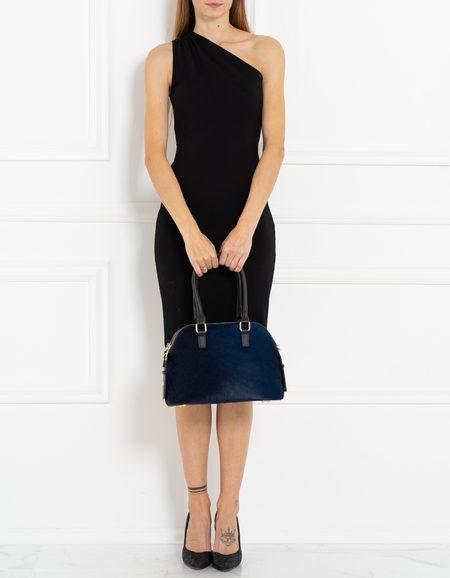 Real leather shoulder bag Glamorous by GLAM - Dark blue -