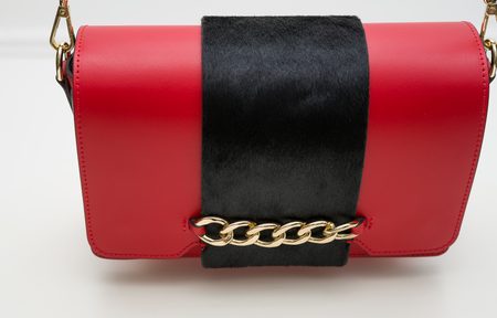 Geantă din piele crossbody pentru femei Glamorous by GLAM - Roșie -