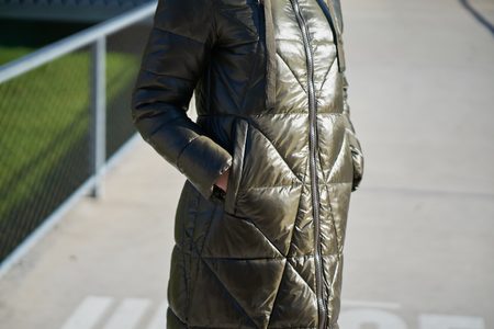Dámská prošívaná zimní bunda šedá -