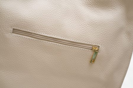 Bolso de hombro de cuero para mujer Glamorous by GLAM - Beige -