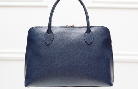 Real leather handbag Glamorous by GLAM - Dark blue -