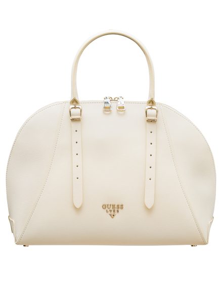 Real leather handbag Guess Luxe - White -