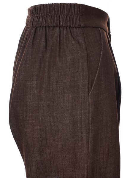 Compleu damă vestă și pantaloni jeans maro -