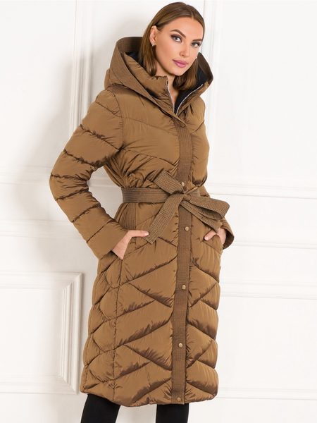 Dámská camel bunda prošívaná bi-col -