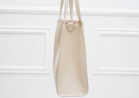 Real leather shoulder bag Glamorous by GLAM - Beige -