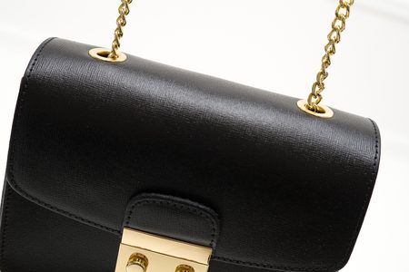 Real leather crossbody bag Glamorous by GLAM - Black -