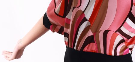 Tunika pruhy růžová -