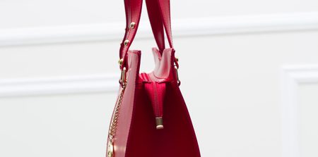 Real leather shoulder bag Glamorous by GLAM - Red -