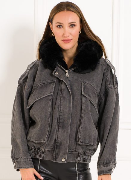 Damska kurtka zimowa Due Linee - czarny -