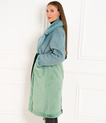 Cappotto Teddy donna Due Linee - Verde -