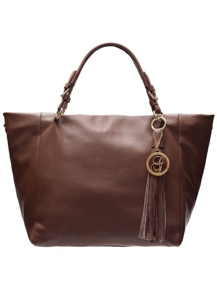 Real leather handbag Glamorous by GLAM - Brown -