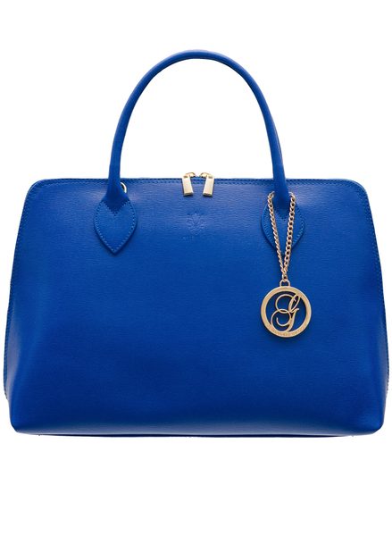 Real leather handbag Glamorous by GLAM - Blue -