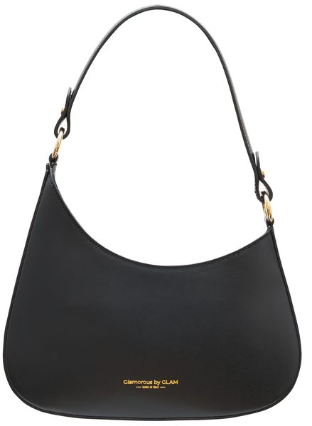 Kožená kabelka ražená černá -