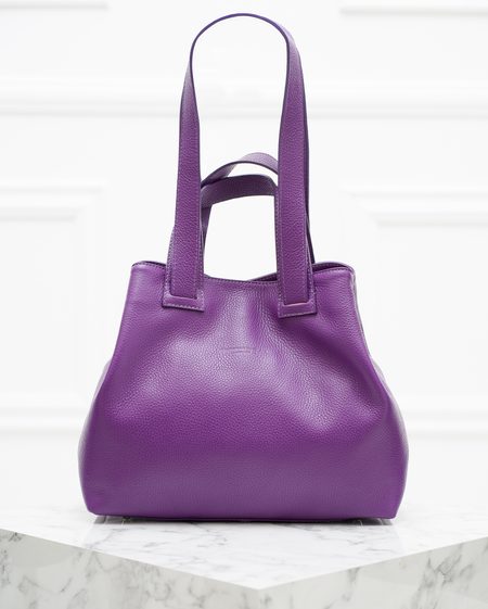 Real leather shoulder bag Glamorous by GLAM - Violet -