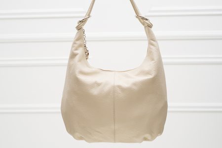 Real leather shoulder bag Glamorous by GLAM - Beige -