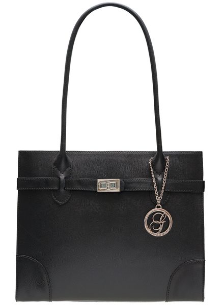 Real leather shoulder bag Glamorous by GLAM - Black -