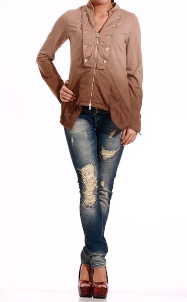 GbyG moderné sako hnedé -