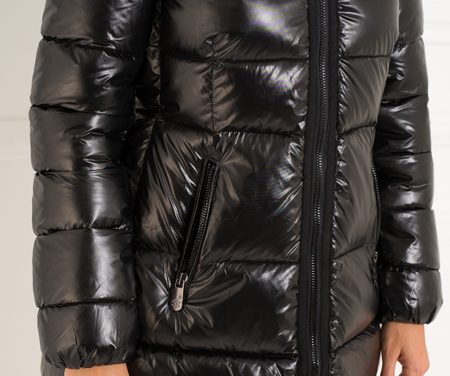 Winter jacket with real fox fur Due Linee - Black -
