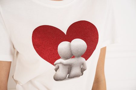 Dámske tričko so srdcom -