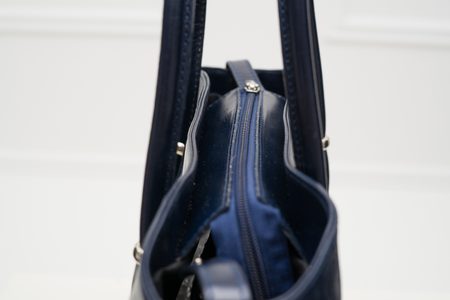 Dámská kožená kabelka do ruky PAOLA - tmavě modrá -