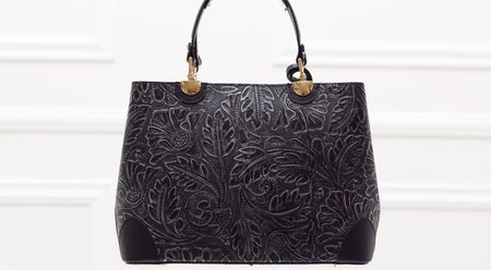 Bolso de cuero de mano para mujer Glamorous by GLAM - Negro -