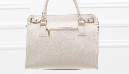 Real leather handbag Glamorous by GLAM - Beige -