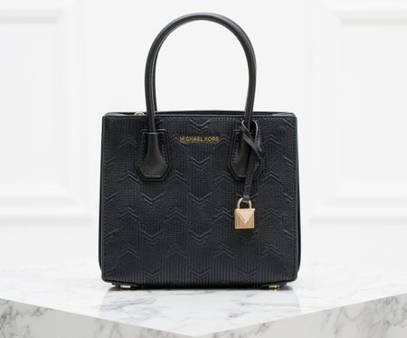 Geantă de mână din piele pentru femei Michael Kors - Neagră -