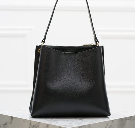 Real leather shoulder bag Glamorous by GLAM - Black -