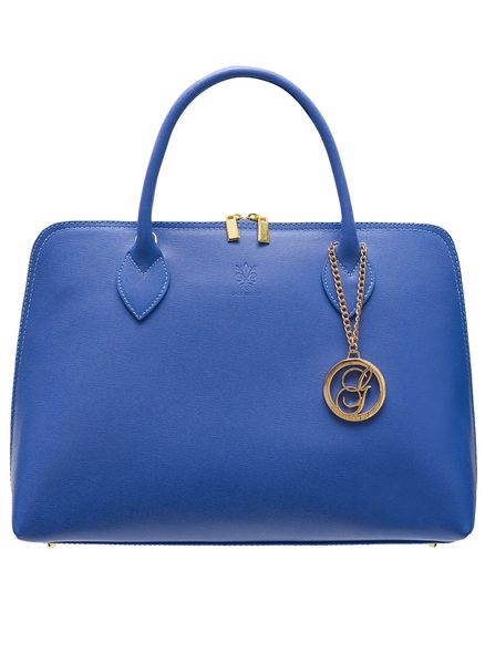 Real leather handbag Glamorous by GLAM - Blue -