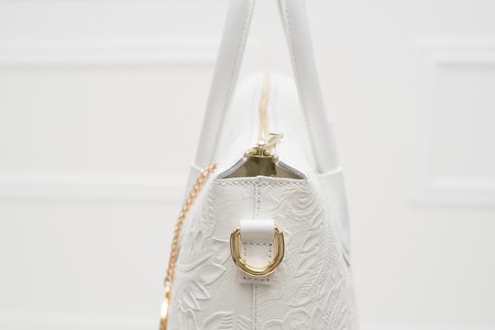 Real leather handbag Glamorous by GLAM - White -