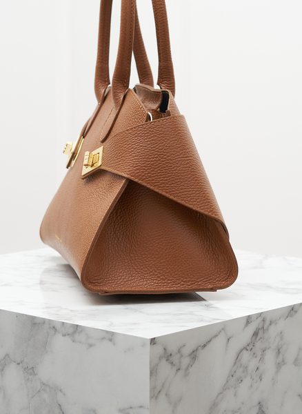 Real leather handbag Glamorous by GLAM - Brown -