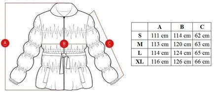 Dámska oversize jednoduchá zimná bunda s golierom - červená -