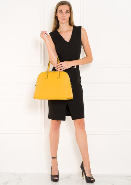 Real leather handbag Glamorous by GLAM - Yellow -