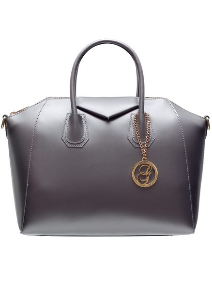 Borsa a mano da donna in pelle Glamorous by GLAM - Grigio -