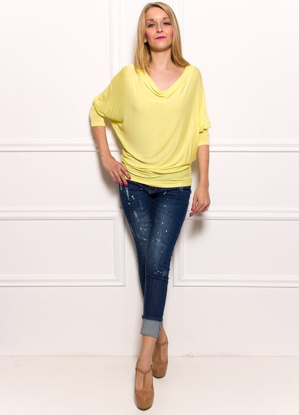 Dámský top - volný střih - žlutá -