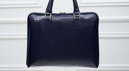 Real leather handbag Glamorous by GLAM - Dark blue -