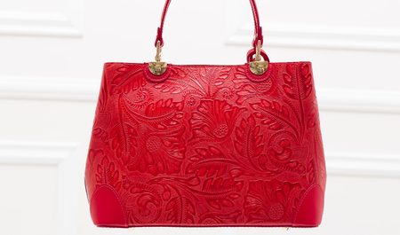 Bolso de cuero de mano para mujer Glamorous by GLAM - Rojo -