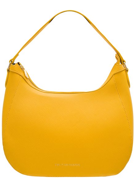 Real leather shoulder bag Tru Trussardi - Yellow -