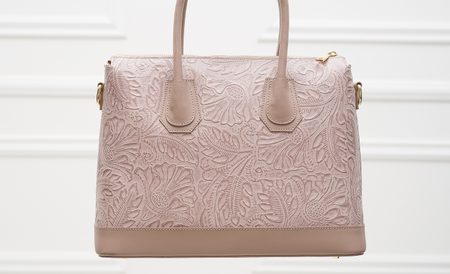 Borsa a mano da donna in pelle Glamorous by GLAM - Viola -