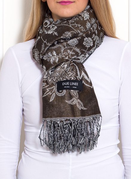 Women's scarf Due Linee - Brown -