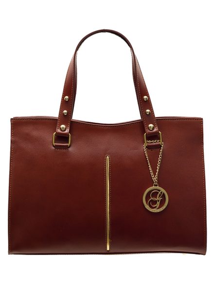 Real leather shoulder bag Glamorous by GLAM - Brown -