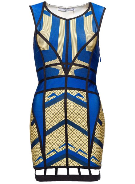 Rochie de damă bandaj GLAM&GLAMADISE - Albastră -