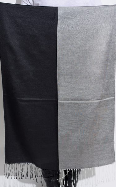 Dámská šála s pruhy-černá -